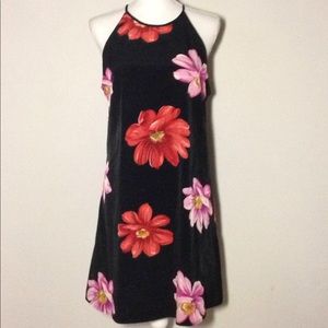 Jack Mulqueen 80's Vintage Floral Halter Dress EUC